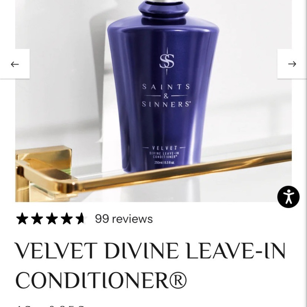 Saints & Sinners Velvet Divine Leave-In Conditioner - Brand New